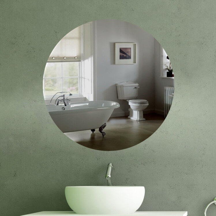 Runder Badspiegel mit Beleuchtung | Spiegel |TÜV geprüft| kostenloser